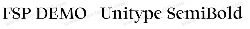 FSP DEMO   Unitype SemiBold字体转换